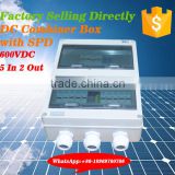 IP45 DC combiner box 6 strings solar panels input with SPD