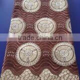 New Style Swiss Voile Coffee Lace Fabric thumbnail-1