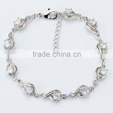 Unique Design Solitaire Cubic Zirconia Bracelet Length Adjustable Jewelry Best Gift for Her thumbnail-2