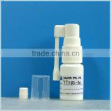 10ml HDPE Throat Spray Bottle in Wide Cylinder Shape, with Rotatable Long Nozzle
