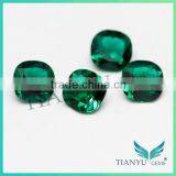 7*7 mm Square Cushion Cut Synthetic Raw Green Color of Emerald Stone thumbnail-1
