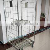 2-sided Folding Storage Roll Container Transport Trolley, Cart thumbnail-2