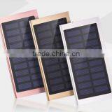 20000 Mah Extrathin Solar Charger Aluminum External Battery Backup Ultra Thin Solar Power Bank thumbnail-2
