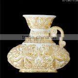 Glorious Decorative Fruit Bowl, Gold Color Fruit Bowl With Handles, Gilt Decorative Arts & Crafts thumbnail-4