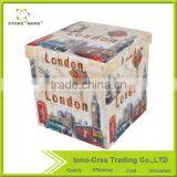 Hot Sale Latest Design PVC Printing Small Ottomans thumbnail-6