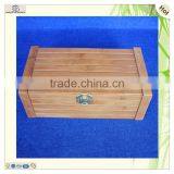 Single Space Rectangle Lock Hinged Bamboo Wooden Box thumbnail-6