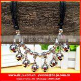 Black Rope Silver Bells Pearl Collar thumbnail-1