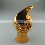 Golden Color Vase,mordern Design Ceramic Vase,porcelain Vase,embossment thumbnail-1
