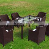 Rattan Dining Set With Refectory Table thumbnail-5