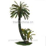 Outdoor Artificial Palm Trees With Bent Tree Trunk for Park Decoration thumbnail-1