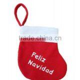 Manufacturer China New Products Polyester Sacks Wool Felt Mini Christmas Stocking Wholesale With Embroidered Monogram for Baby thumbnail-2