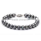 Wholesale 8-9mm Black Freshwater Pearls Jewelry Bracelet thumbnail-1