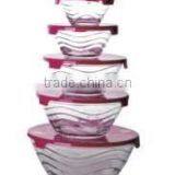 GH054 5pcs Glass Bowl Set With Deco thumbnail-1