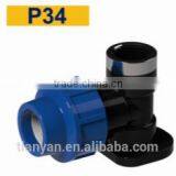 TY High Quality PP Compression Fittings ELBOW WITH PLATE Eco-friendly Cheap Price Full Size Factory Price List Discount thumbnail-2