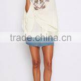 Long Bell Sleevce Stylish Women Tops Latest Saree Blouse Designs thumbnail-3