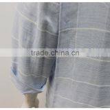 Factory Ladies Summer Tops Charming Cotton Long Sleeve Blue Blouse thumbnail-6