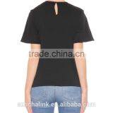 High Quality Ladies 100% Cotton Blouse Low Price China thumbnail-2