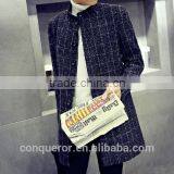 Grid Fashion Wool Winter Men Overcoat BCL013 thumbnail-1