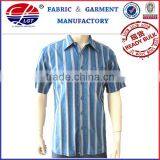 Men's Yarn Dyed Stripe Denim Shirt(100%cotton,after Wash) thumbnail-1