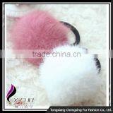 CX-E-21 Mixing Colors 2016 Genuine Rabbit Fur Ball Small Elastic Hair Band thumbnail-3