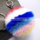 CX-R-55 Best Selling Wholesale Fashion Pendant Cute Fox Fur Ball Bag Charm thumbnail-1
