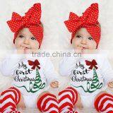 2017 New Arrival Latest Newborn Baby Clothes Hot Sale Cotton Kid Bodysuit Clothing Printed Red Christmas Customize Baby Romper thumbnail-5