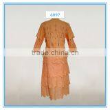 Ladies Wholesale Leaves Pattern Embroidery Cutwork Church Dresses Suits thumbnail-2