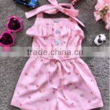 Wholesale Sling Design Baby Jumpsuit Girl Floral Romper Newborn Baby Clothes thumbnail-1