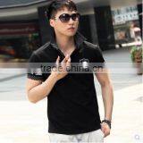 2017 the New Men's Cultivate One's Morality Short Sleeve T-shirt Lapel Polo Shirt in Summer thumbnail-3