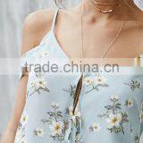 Cold Shoulder Tank Top/Floral Print Tank Top thumbnail-4