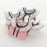 S60626B 2017 New Autumn Bowknot Long Sleeved T-shirt Baby Girl Cotton Gauze Ruffle Sweet T-shirt thumbnail-1