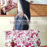 Thai Cotton Fabrics Tote Bag Flowers Design thumbnail-1