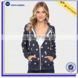 Factory Wholesale 100 Cotton Sweatshirts Gym Wear Zip Hoodies For Women