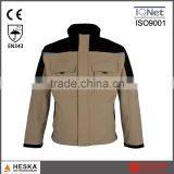 Mens Contrast Color New Cargo Heavy Duty Softshell Work Coat thumbnail-5