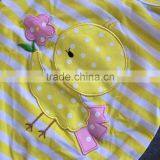 2016 Easter Design New Baby Kids Yellow Strpies Easter Girls Outfits Boutique Clothing With Matching Headband and Necklace Set thumbnail-6