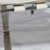 White Barcelona Chair and Ottoman With Italian Leather Barcelona Chair and Ottoman thumbnail-3