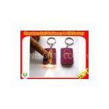 Customized Logo Mini High Power PVC Carton Led Keychains Flashlights for Advertisment