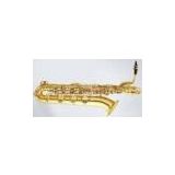 Professional Baritone Saxophone / Sax Eb Key Woodwind Musical Instruments Gold Lacquer, Low A# / #F