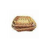 Square Storage Basket in Brown Color, Made of Plastic Rattan, Used for Packing and Storage