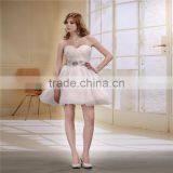 Party Dress Factory Fashionable Organza White Wedding Cocktail Dress Bridesmaid Dress AS024 thumbnail-4