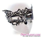 Wholesale Women Black Lace Crochet Butterfly Party Masquerade Masks thumbnail-5