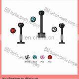 Black Titanium Plated Lip Labret Rings Body Piercing Jewelry