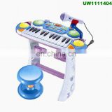 Piano Keyboard Toy for Kids 24 Keys White Electronic Musical Instrument Multi-function with Microphone for Toddlers