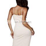 2020 Best Sellers Ladies Sexy Backless Dresses Women Casual Solid Color Bodycon Summer Dresses for Party Club thumbnail-4