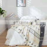 OLIVEHOME 100%COTTON Knitted Throw Blanket Decor Sofa Couch or Bed Tassels Design thumbnail-4