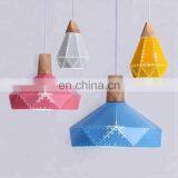 China Factory Manufacture Macaroon Pendant Lamp Wood Hanging Lights