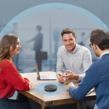 Hotrain FX600U Grey Portable Omni-directional USB Conference Microphone Speaker With Mics for Meeting Teaching thumbnail-5