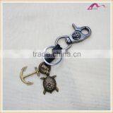 Fashion Personalized Rudder Keychains With Turtle Pendant For Men thumbnail-1