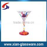Wholesales Hand Painted Martini Glass for Wedding thumbnail-1