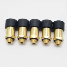 One-button quick connector pneumatic brass connector